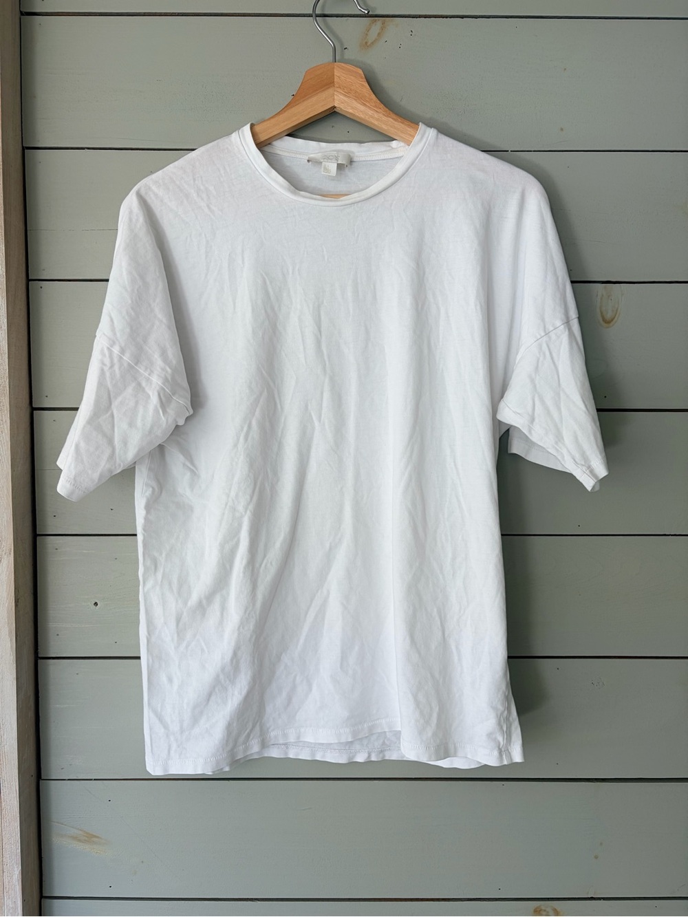 COS Oversized White 100% Cotton T-Shirt — Size Small